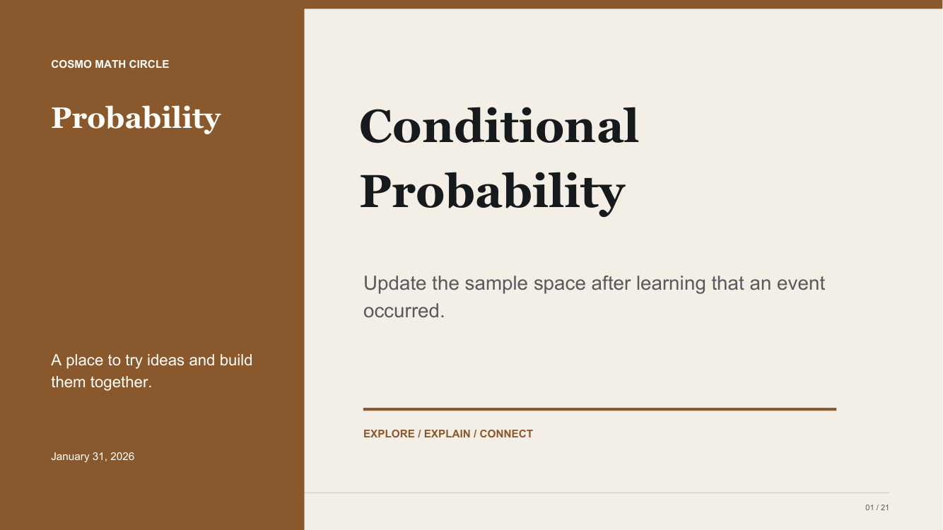 Conditional Probability teaching deck cover