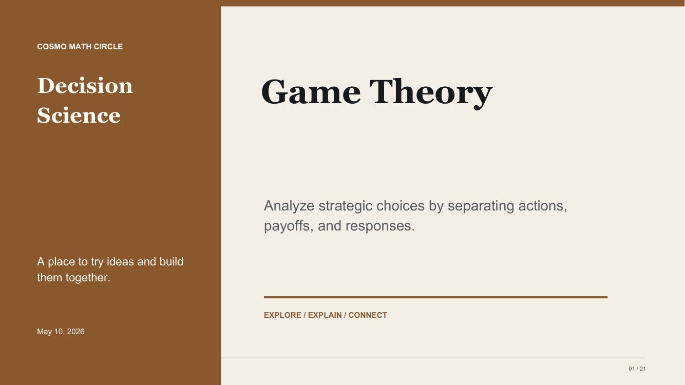 Game Theory teaching deck cover