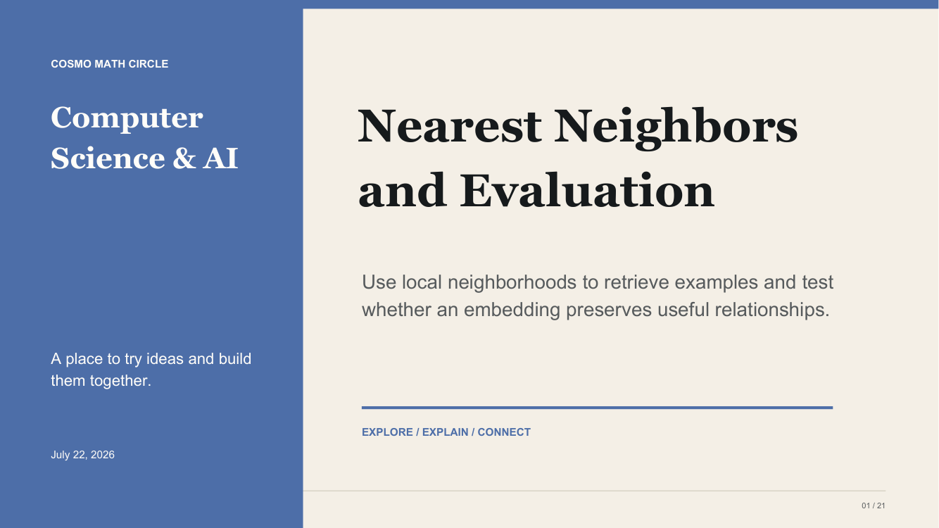 Nearest Neighbors and Evaluation teaching deck cover
